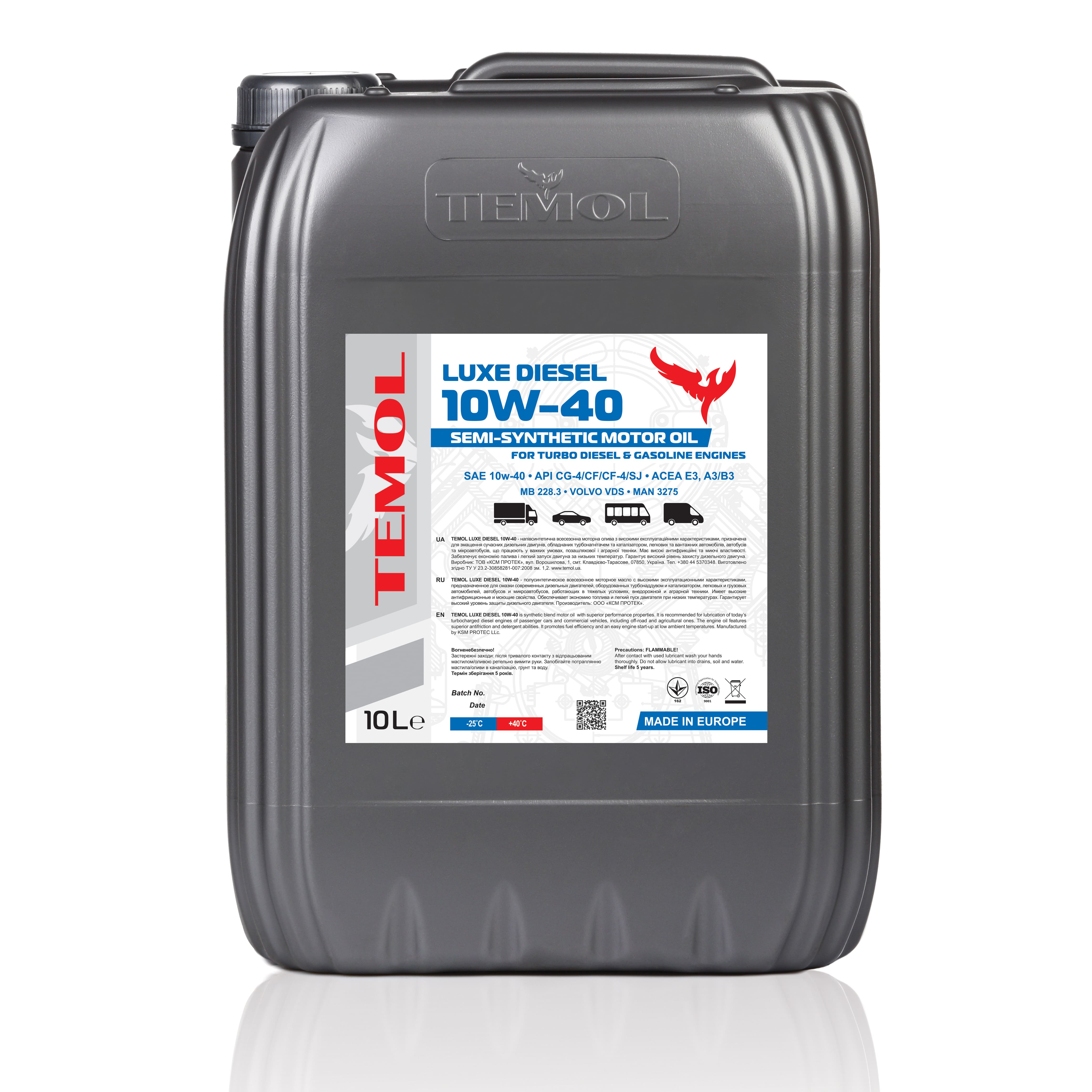 Олива TEMOL Luxe Diesel 10W-40 (10 л)